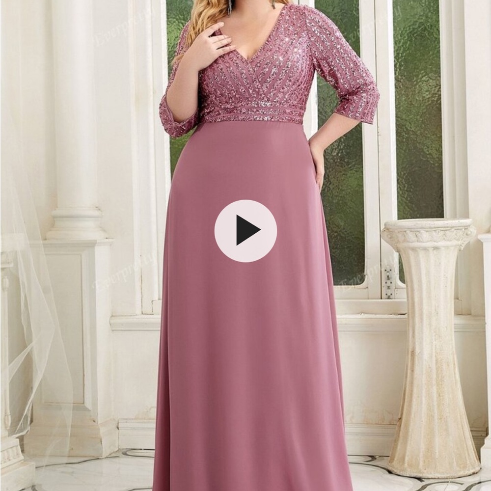 Elegant Mauve Evening Gown